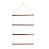 brass and wood blanket rack 4 tier