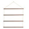 brass and wood rack 4 tier wide