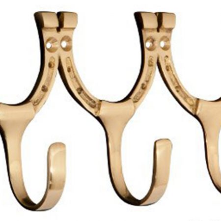 Brass Triple Hook - Barn and Stable Equipment - Arena Supplies